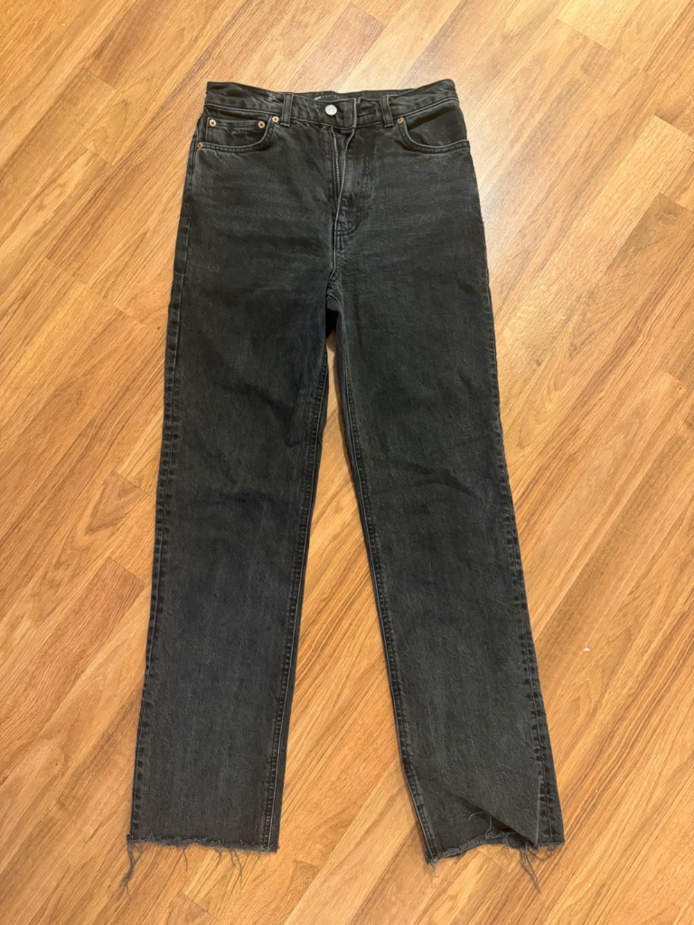 ASOS Womens Black Straight-Leg Jeans